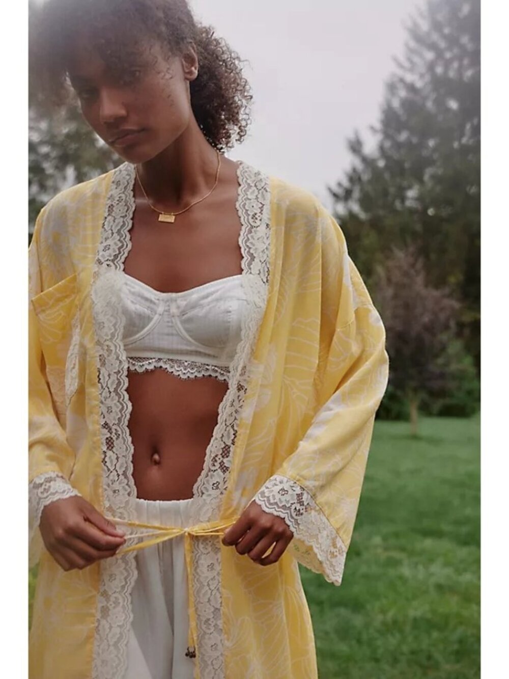 Free People Better Weather Maxi Robe Romance Lace Floral Garden Womens S